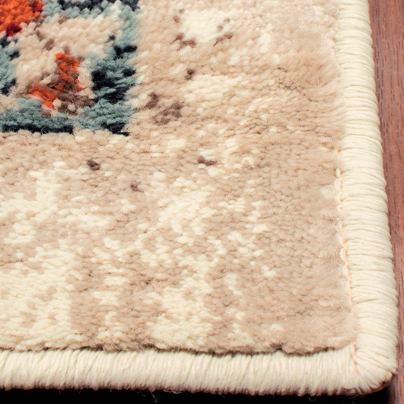 Lucida Traditional Tribal Floral Indoor Area Rug - Non-Slip Soft Living Room Carpet for Home Decor, Bedroom, Dorm & Office
