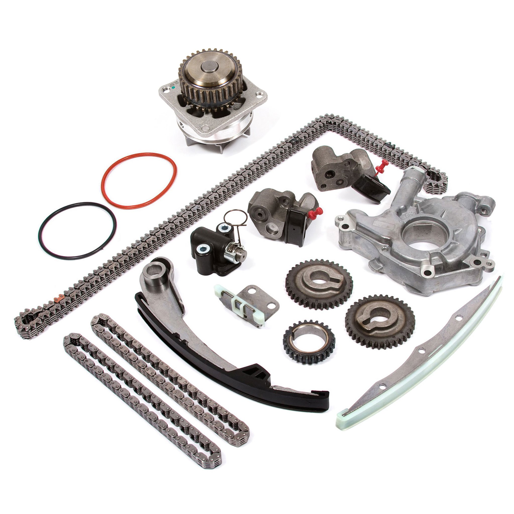 Nissan 3.5 DOHC 24V VQ35DE Timing Chain Kit with Oil Pump & Water Pump - Compatible with 2004-2009 Nissan Models - Perfect for Engine Repair & Maintenance