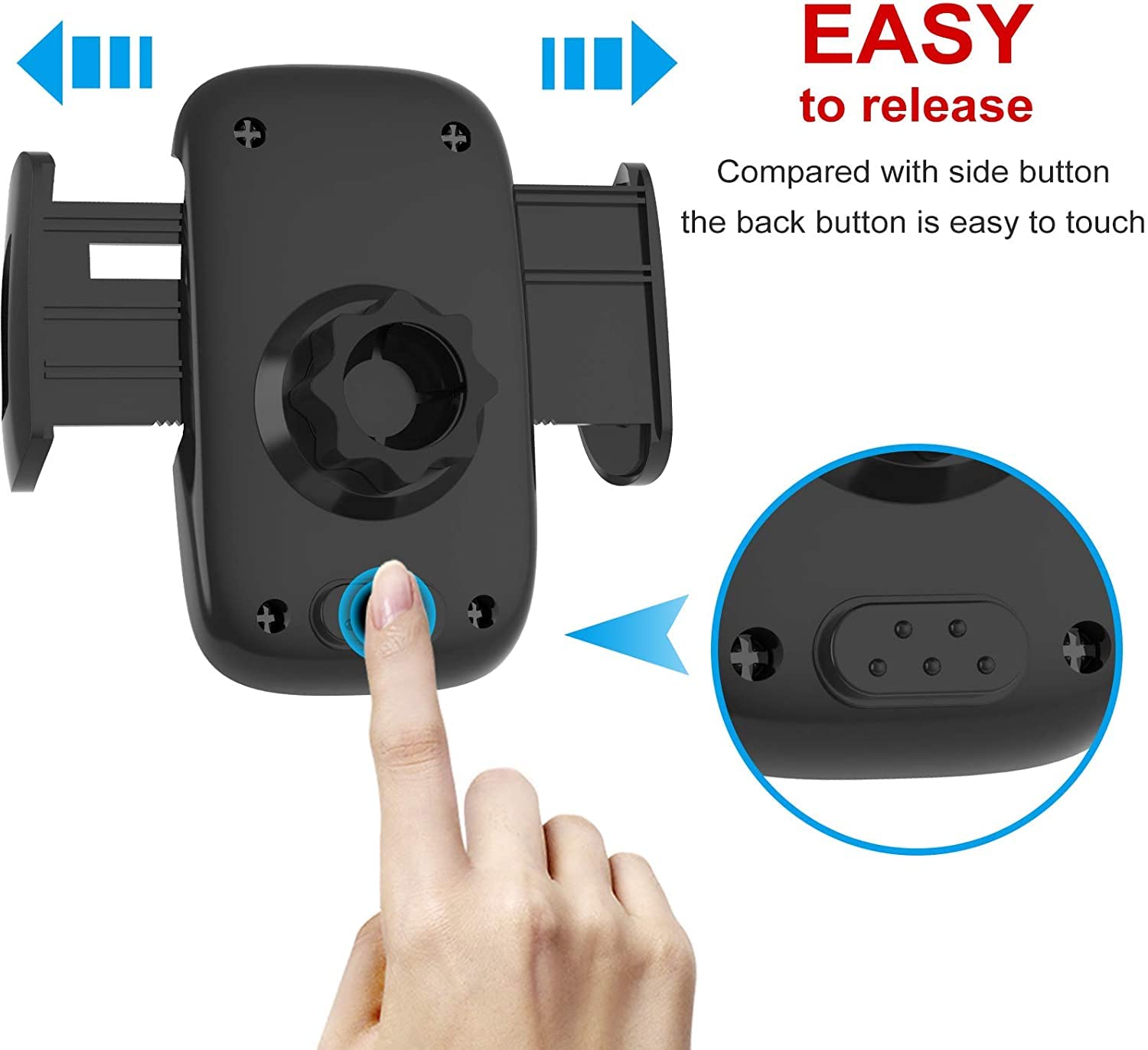 Premium Car Phone Mount Holder - Universal Dashboard & Windshield Cell Phone Stand for iPhone, Samsung & All Smartphones - Perfect for Hands-Free Driving & GPS Navigation