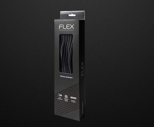 Premium FLEX PSU Sleeved Extension Cables - 24pin, 4+4pin, 6+2pin (2 Pack) - Custom PC Build, Gaming Rig & Workstation Power Supply Upgrade