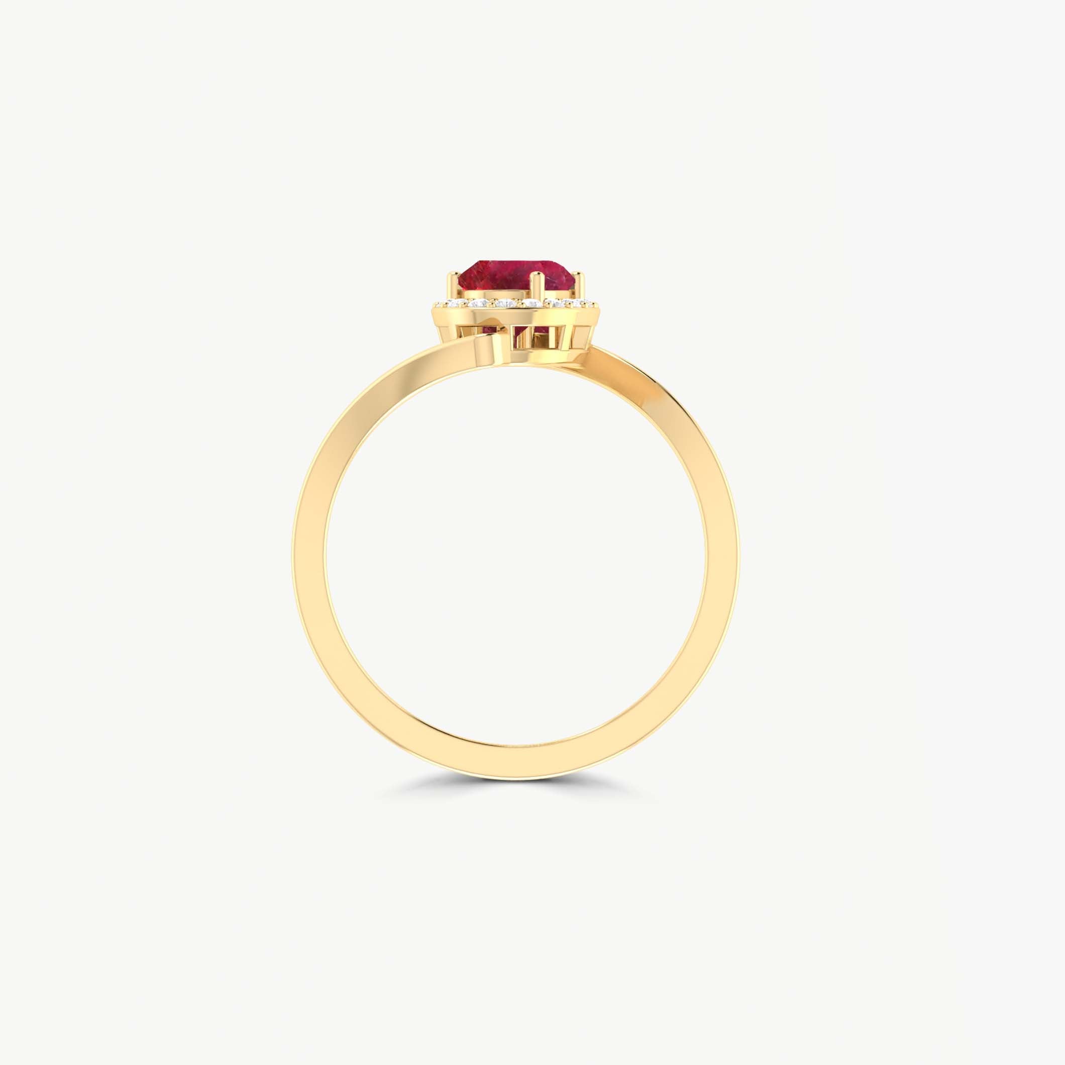 Red Rose Ruby Oval Prong Set Unique Design Ring – Perfect for Weddings, Anniversaries & Romantic Gifts
