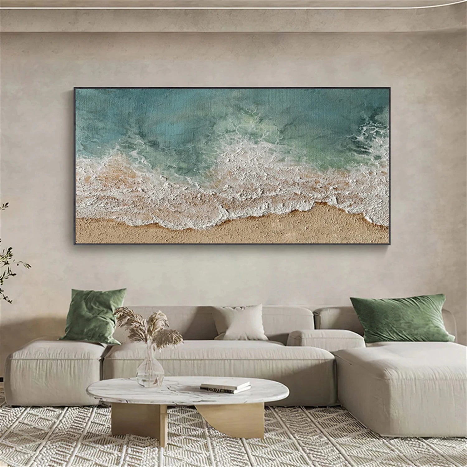 Ocean and Sky Painting #OS 246 - Stunning Coastal Wall Art for Beach House Decor & Living Room