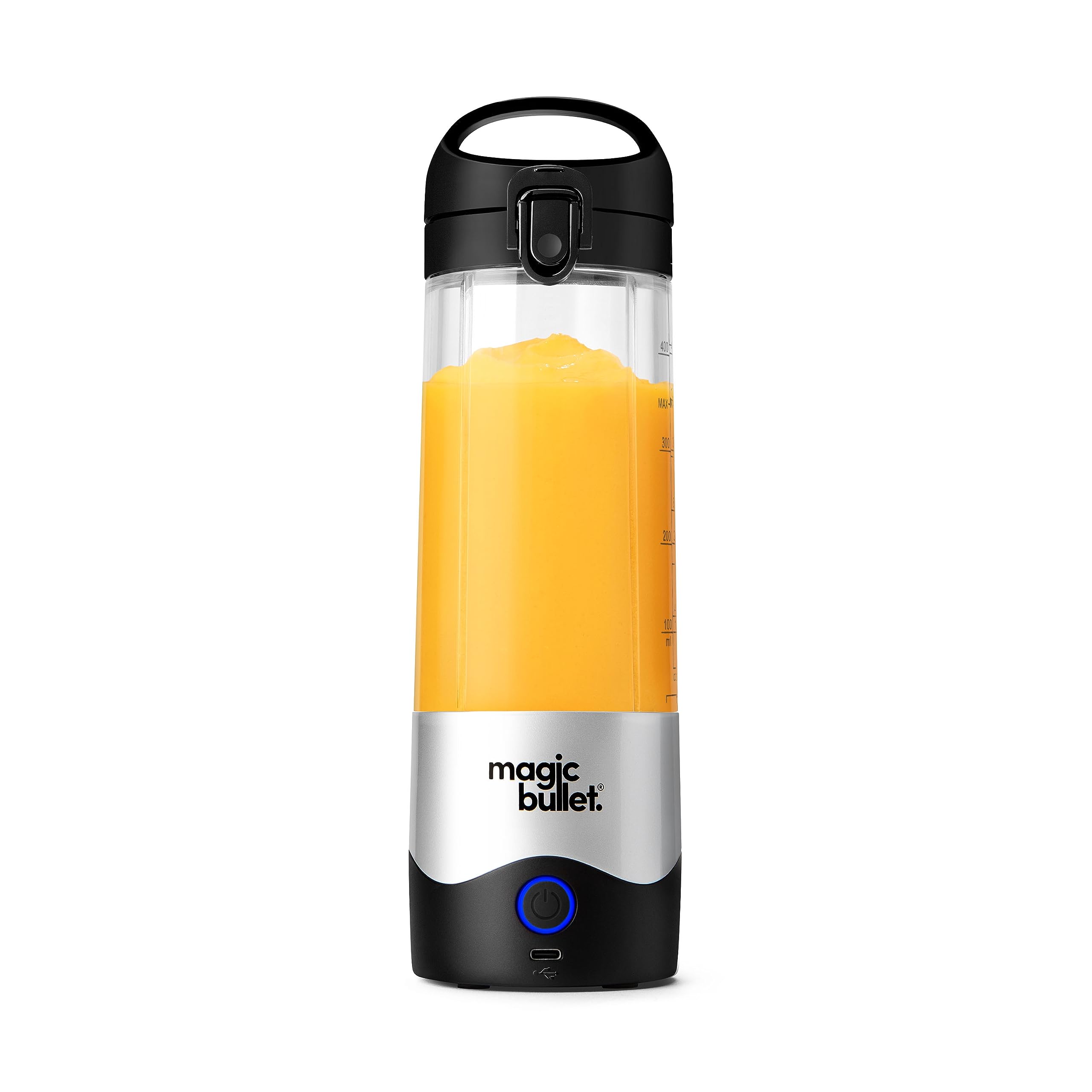 Magic Bullet Portable Blender MBPB50100 - 16 oz Silver Personal Smoothie Maker for Shakes, Juices & Protein Drinks - Perfect for Gym, Office & Travel