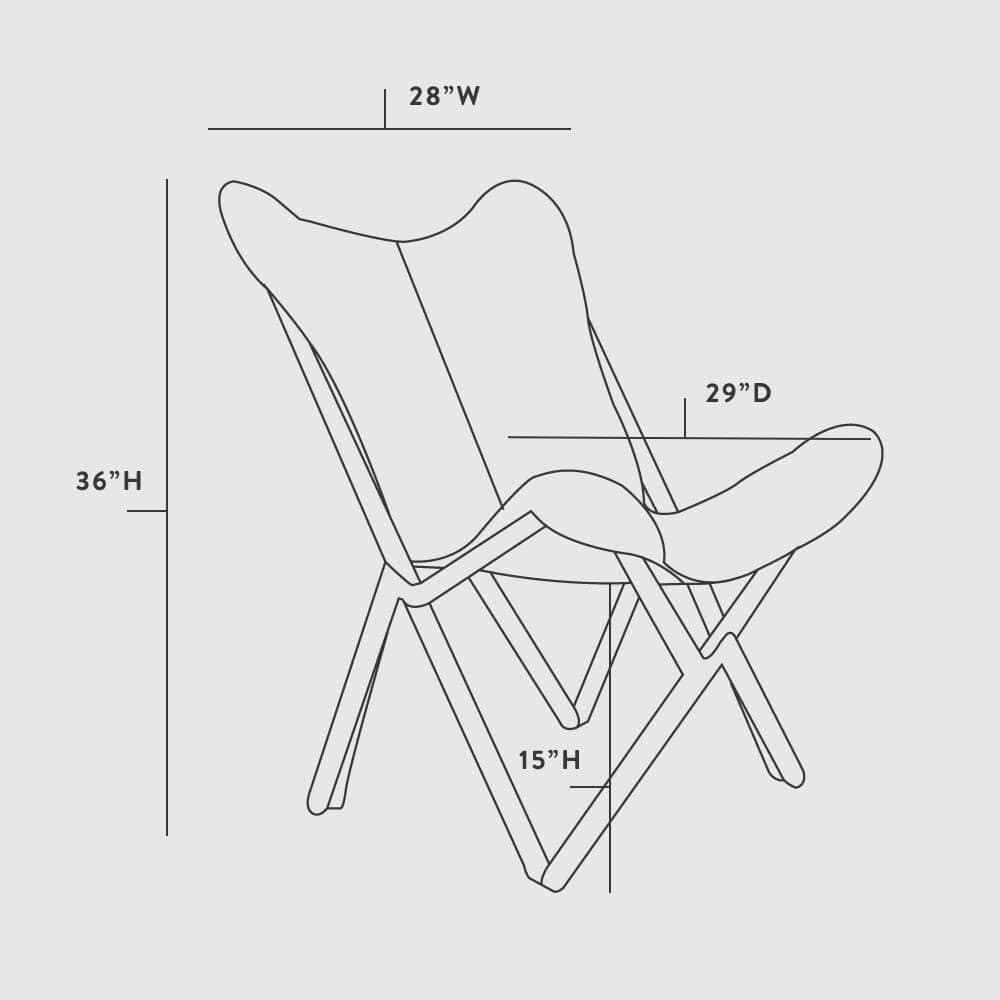 Palermo Tripolina Chair Base Only - Durable and Stylish Folding Chair Base for Outdoor, Camping, and Patio Use