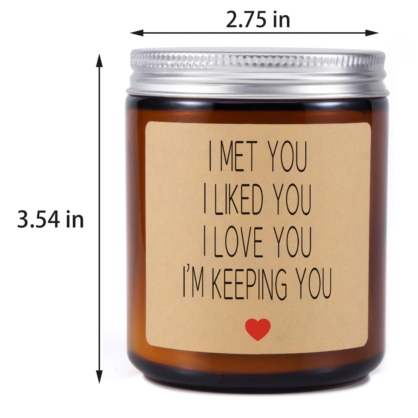 Lavender Scented Candles for Valentine's Day - Romantic 'I Love You' Scented Candle Gift for Husband, Boyfriend & Fiance - Funny Anniversary & Birthday Gift Idea for Couples - Perfect for Romantic Dinners, Relaxing Baths & Home Decor