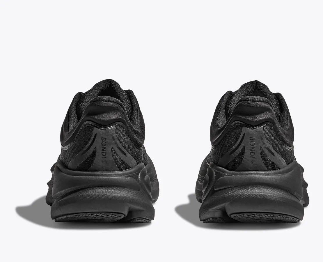 HOKA Men's Bondi 9 Wide Running Shoes - Black/Black | Cushioned Road Running & Walking Shoes for Men | Perfect for Marathon Training, Jogging & Everyday Comfort
