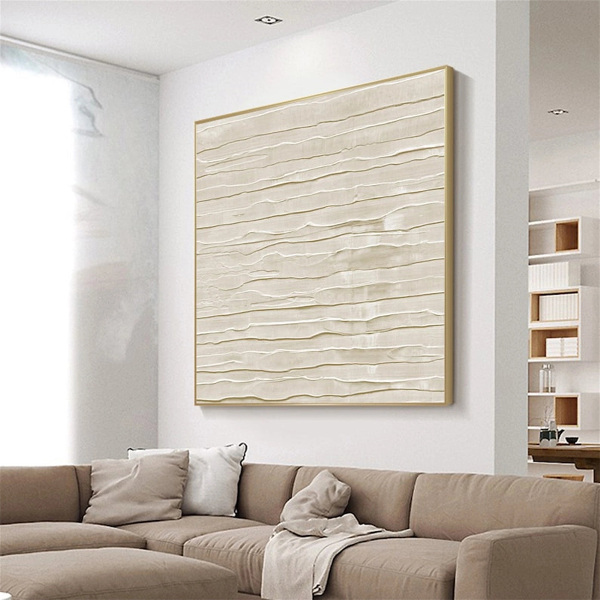 Beige & Brown Abstract Wall Art Print #BB074 - Modern Home Decor for Living Room, Bedroom & Office