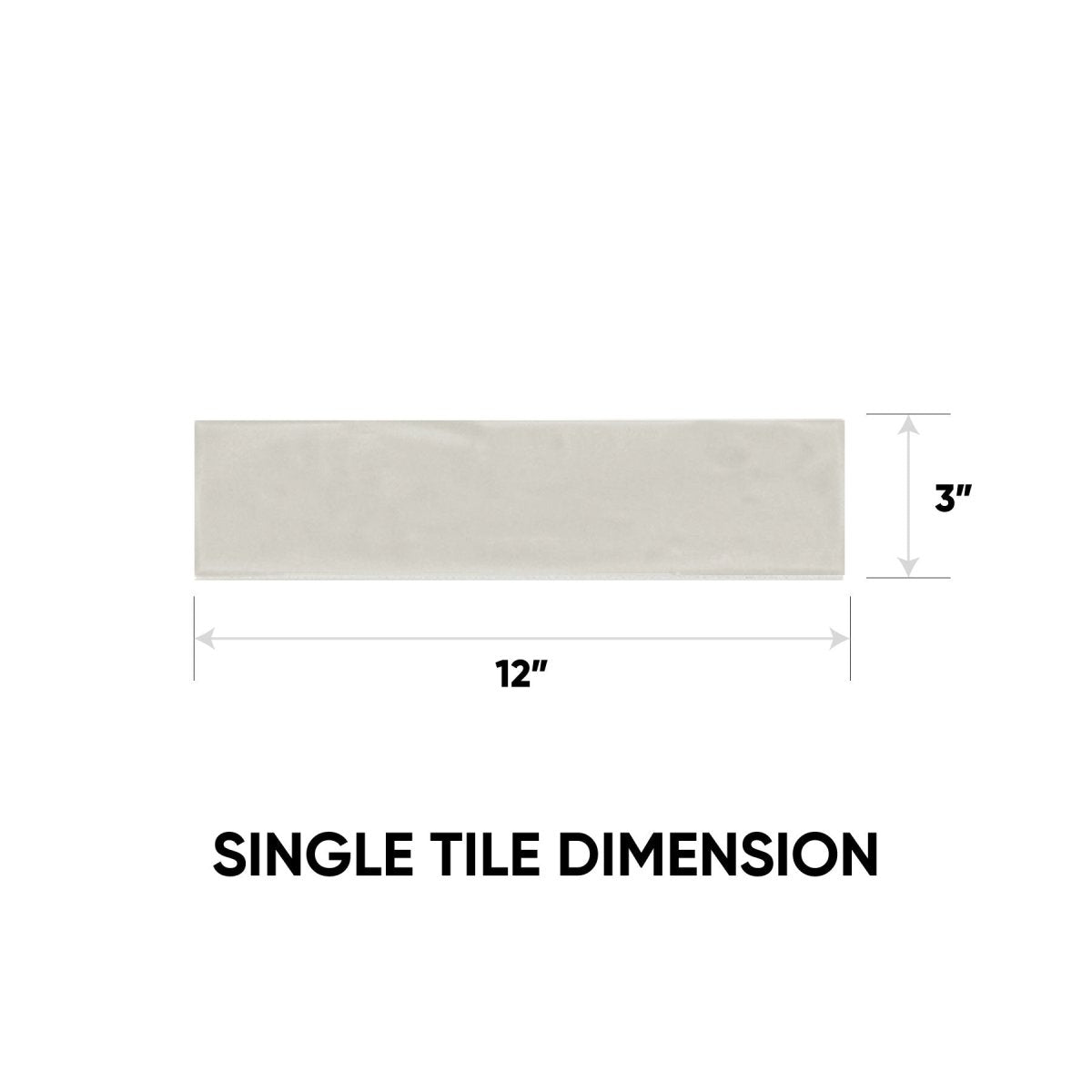 3 x 12 Inch Marble Look Glossy Ceramic Wall Tile - Premium Glazed Porcelain Subway Tile for Kitchen Backsplash, Bathroom, and Shower Walls (Set of 10) - Waterproof & Easy to Clean for Modern Home Decor