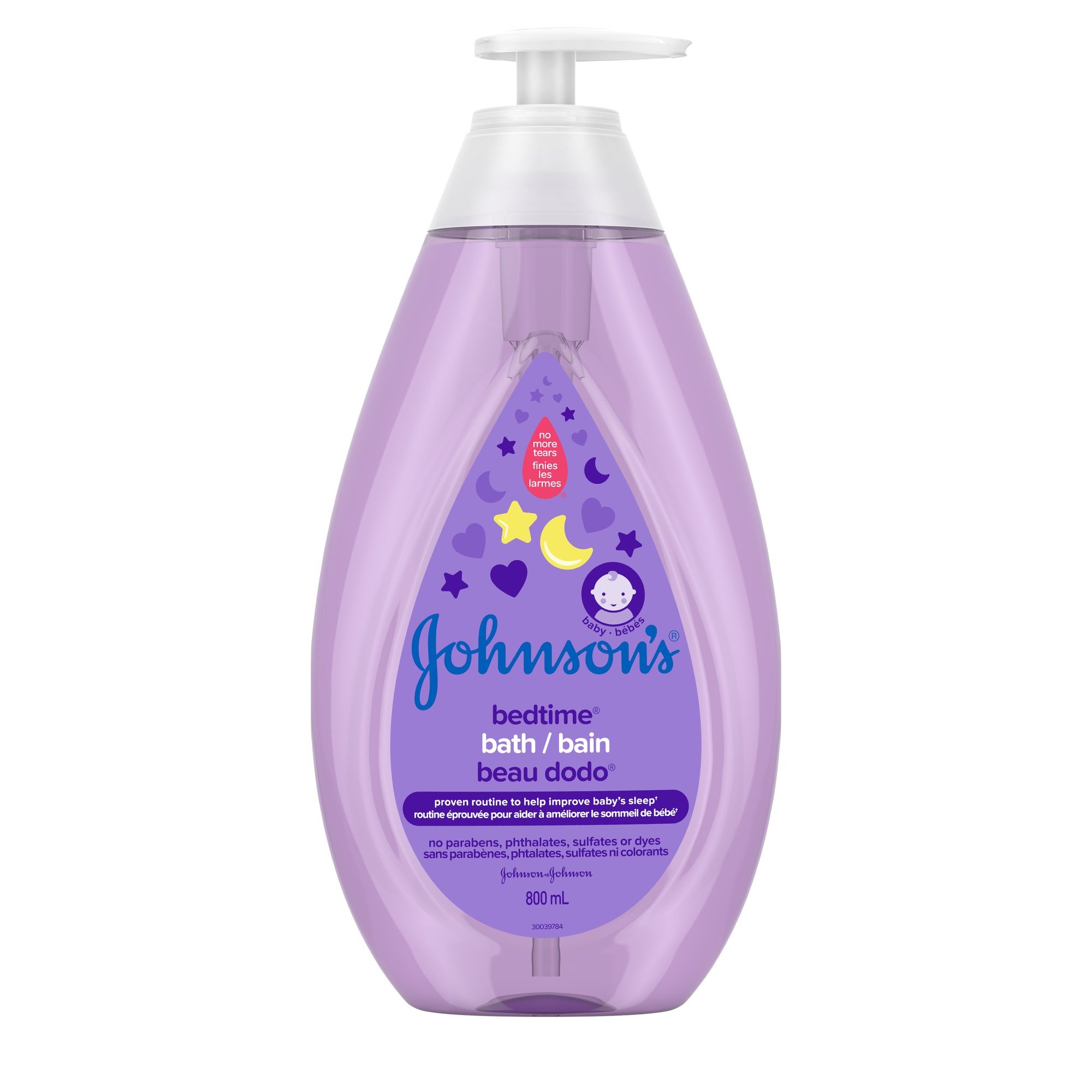 Johnson's Baby Bedtime Bath Wash & Cleanser - Tear-Free Moisture Wash with Soothing Natural Calm Aroma for Newborns & Infants - 27 fl oz (800ml) - Perfect for Relaxing Nighttime Bath Routine & Baby Skin Care