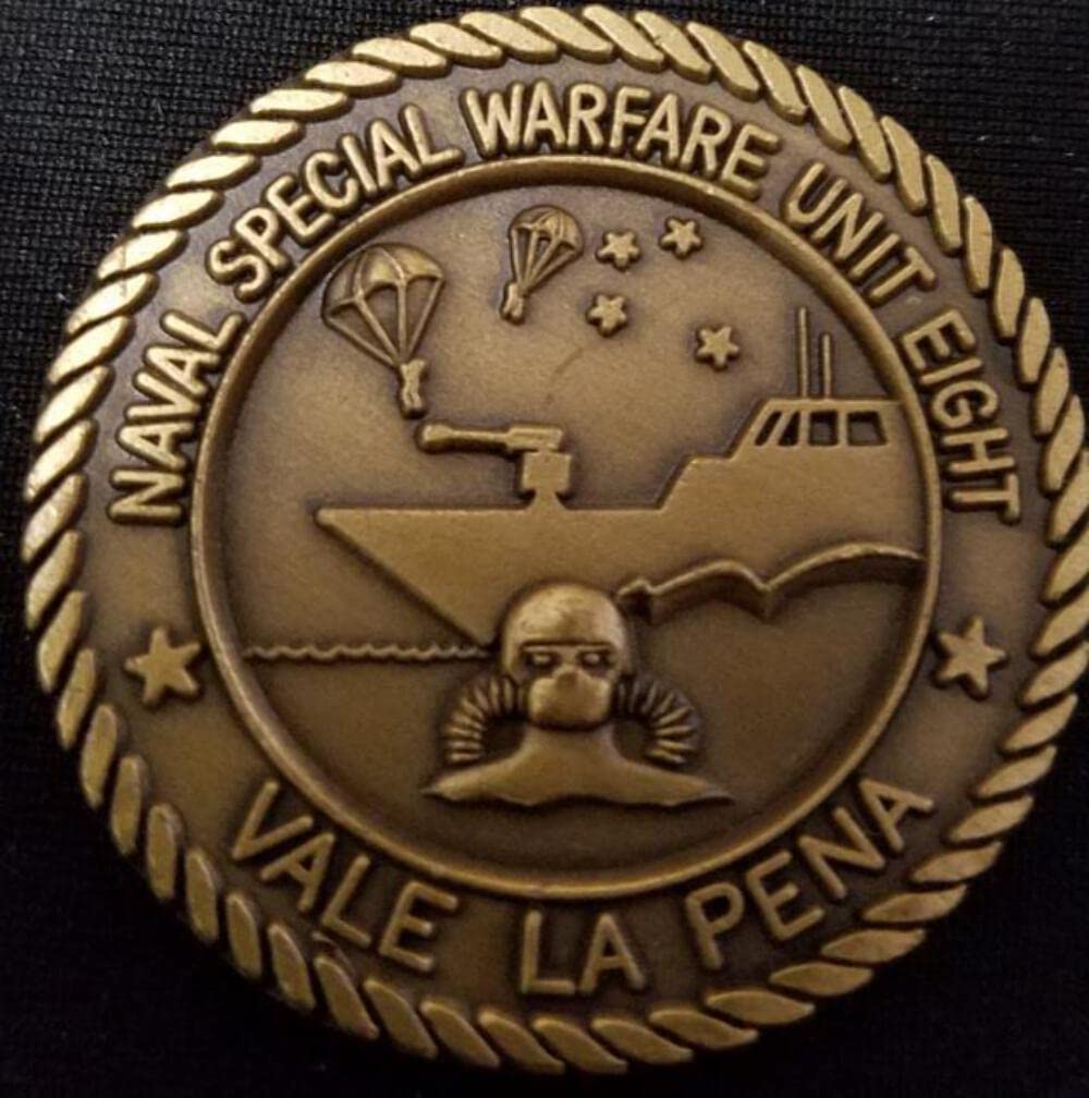 US Navy Special Warfare Unit 8 (USN NSWU-8) Navy SEAL Team Special Boat Unit Panama Canal Challenge Coin - Military Collectible, Veteran Gift, Commemorative Souvenir for Navy Enthusiasts