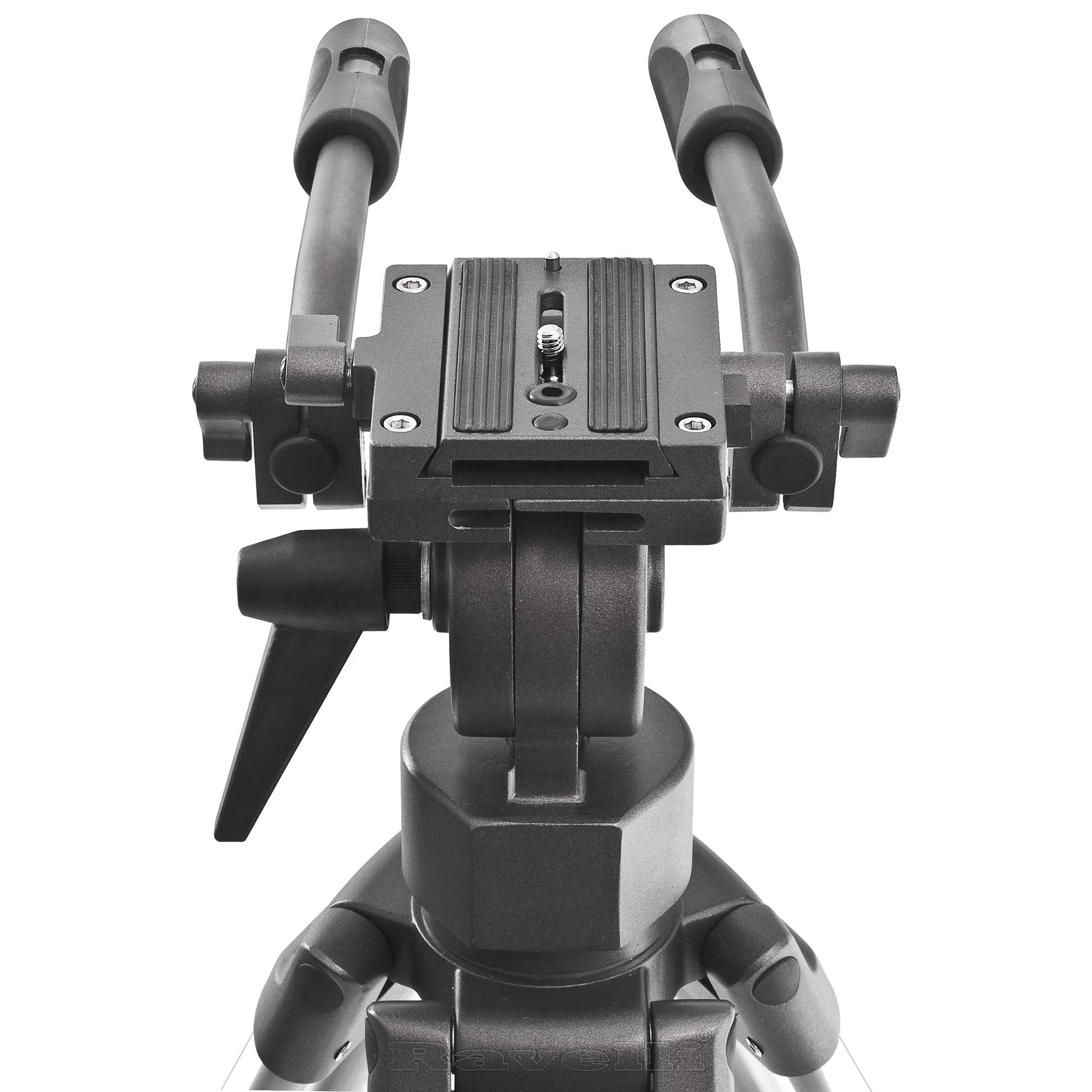 Ravelli AVTP Professional 55-Inch 65mm Video Camera Tripod with Fluid Drag Head - Perfect for DSLR, Camcorder, and Live Streaming Setup