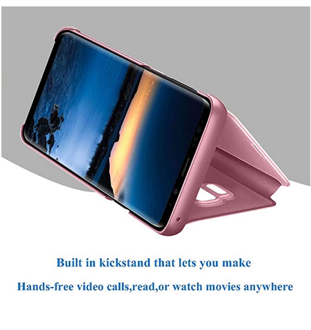 Premium Galaxy S10 Lite Case - Luxury Mirror Design, Transparent Clear Vision with Anti-Scratch Plating Layer, Full Body Protective Cover, Ultra-Thin for Galaxy A91 (Rose Gold) - Perfect for Daily Use, Travel, and Business Meetings