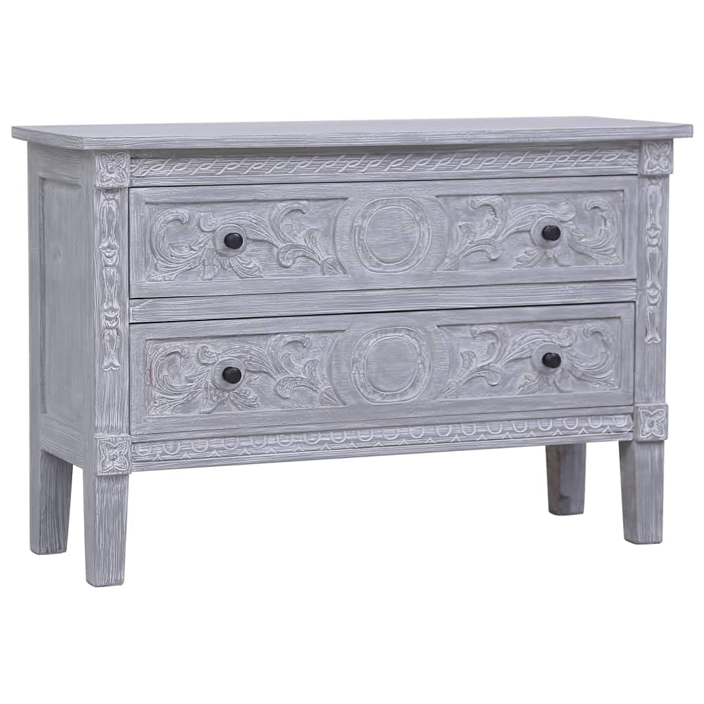 Solid Mahogany Wood Sideboard with 2 Drawers - 35.4