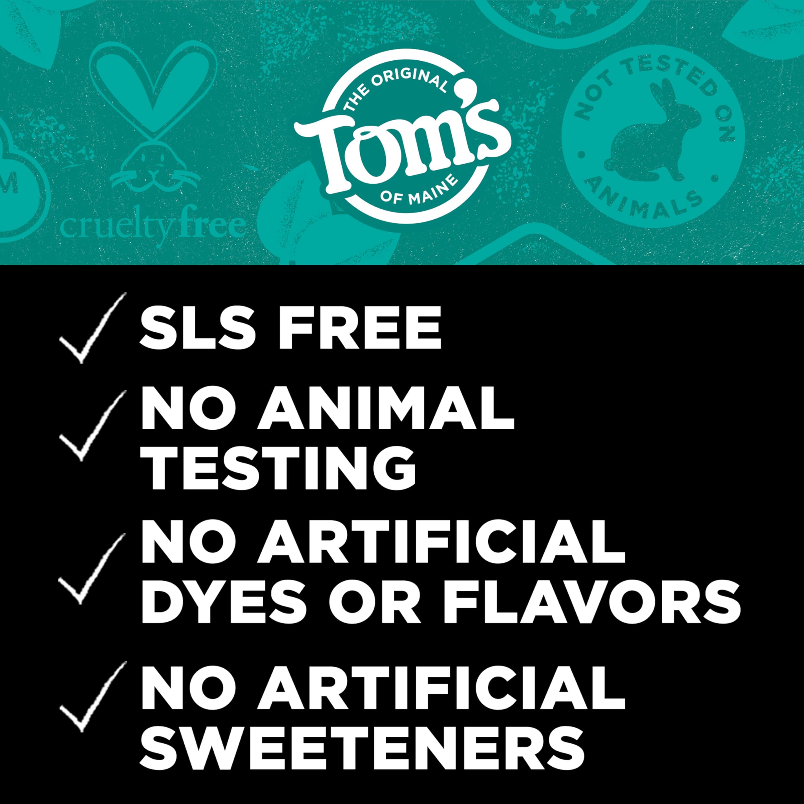 Tom's of Maine Activated Charcoal Whitening Toothpaste with Fluoride, Natural Peppermint Flavor, 4.7 oz (3-Pack) - Deep Stain Removal & Fresh Breath for Daily Oral Care (Packaging May Vary)