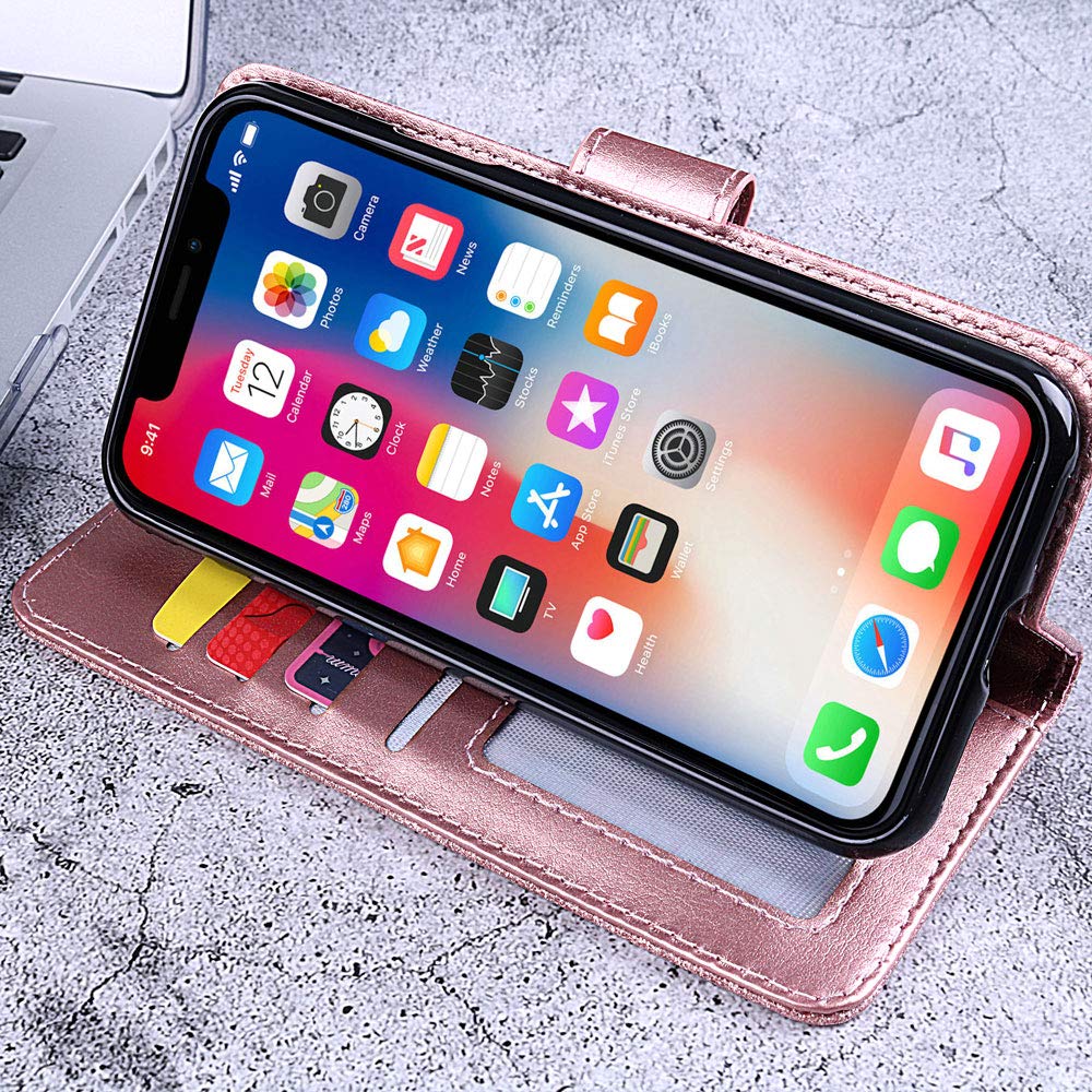 ASUWISH Samsung Galaxy S7 Case with Tempered Glass Screen Protector, Card Holder & Kickstand - Glitter Wallet Phone Cover for Galaxy S7/Galaxy 7S/Galaxies GS7/SM-G930V (Pink) - Perfect for Work, Travel & Everyday Protection
