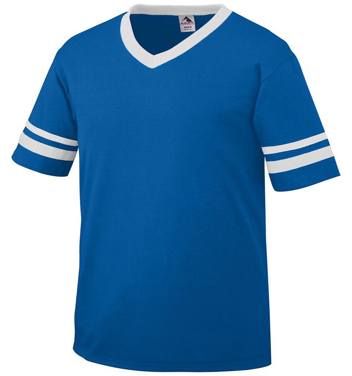 Augusta Boys' Short Sleeve Striped Jersey T-Shirt - Comfortable Cotton Blend Tee for School, Sports & Everyday Wear