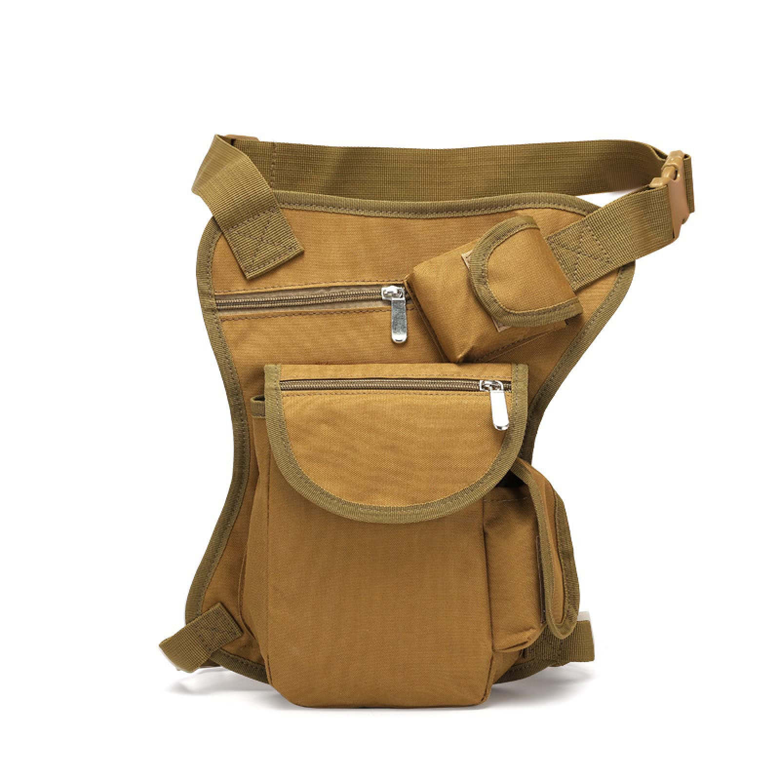 QIANJINGCQ Tactical Leg Pack - Waterproof Outdoor Molle Pouch for Camping, Hiking, Cycling & Travel - Military Grade Backpack with Side Pockets - Perfect for Gym, Sports & Tactical Training (Men & Women)