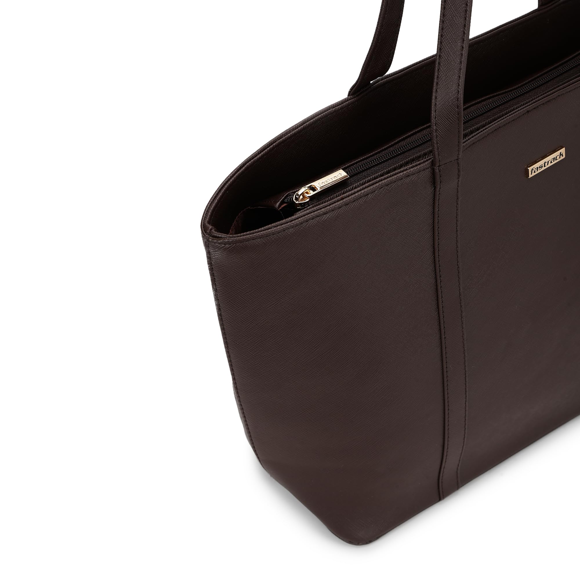 Fastrack Women's Essential Tote Bag with Top Zip Closure, Multiple Pockets & Comfortable Shoulder Strap - Perfect for Work, Travel, Shopping & Everyday Use