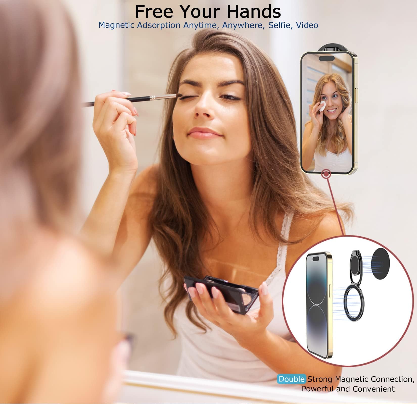 Magsafe Phone Ring Holder - Adjustable Grip for iPhone, iPad, Gym & Car Mount