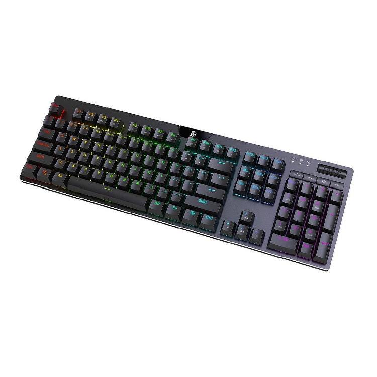 1st Player Bullet Hunter MK6 RGB Backlit Mechanical Gaming Keyboard - Wired USB Mechanical Keyboard with Customizable RGB Lighting for PC Gamers (Perfect for FPS, MOBA & Typing)