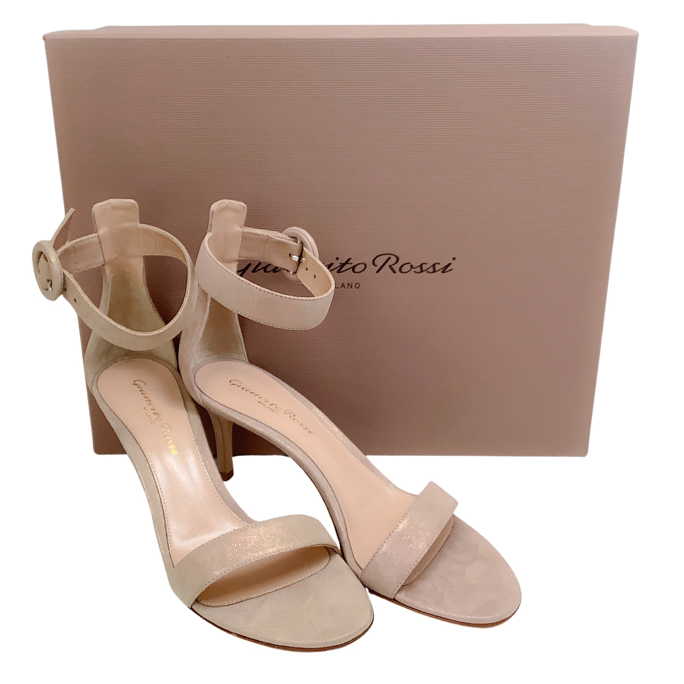 Gianvito Rossi Oil Rosa Portofino 70mm Leather Sandals - Women's Luxury High Heel Open-Toe Shoes for Summer, Weddings & Evening Events