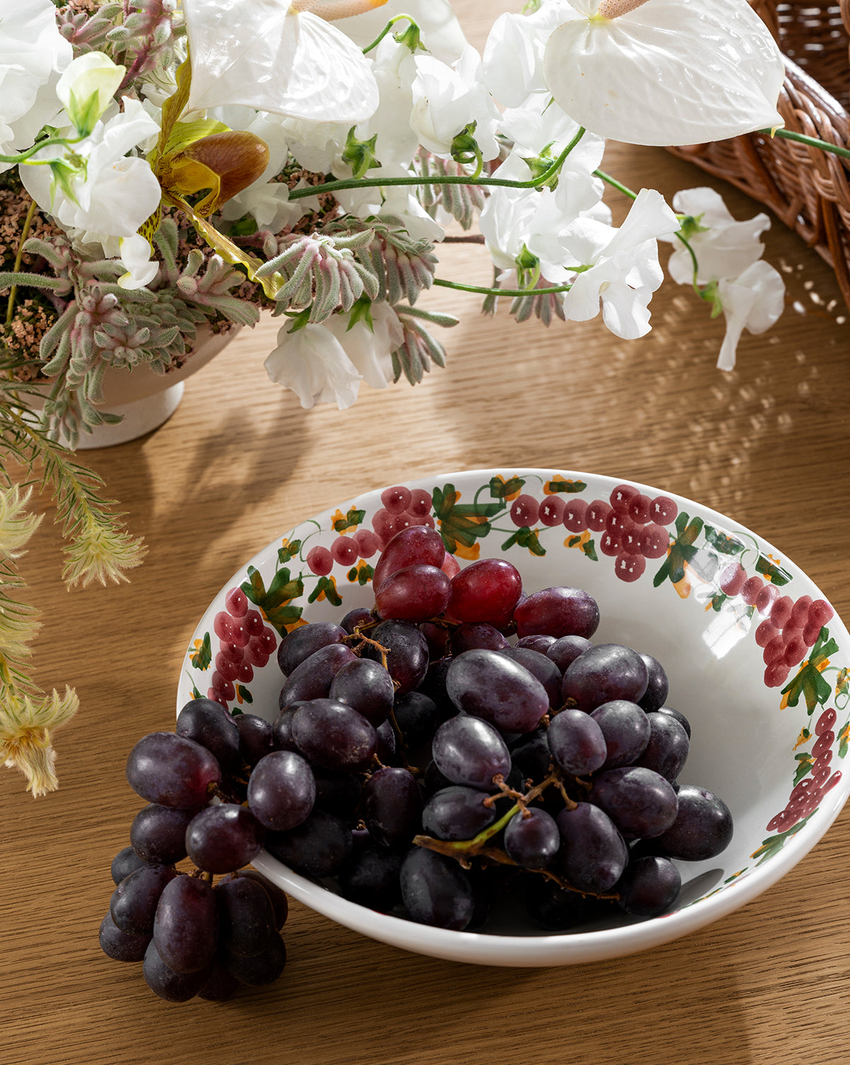 Large Vine Bowl - Handmade Natural Rattan Fruit Serving Bowl for Kitchen, Dining & Party Decor - Perfect for Salads, Snacks & Centerpieces