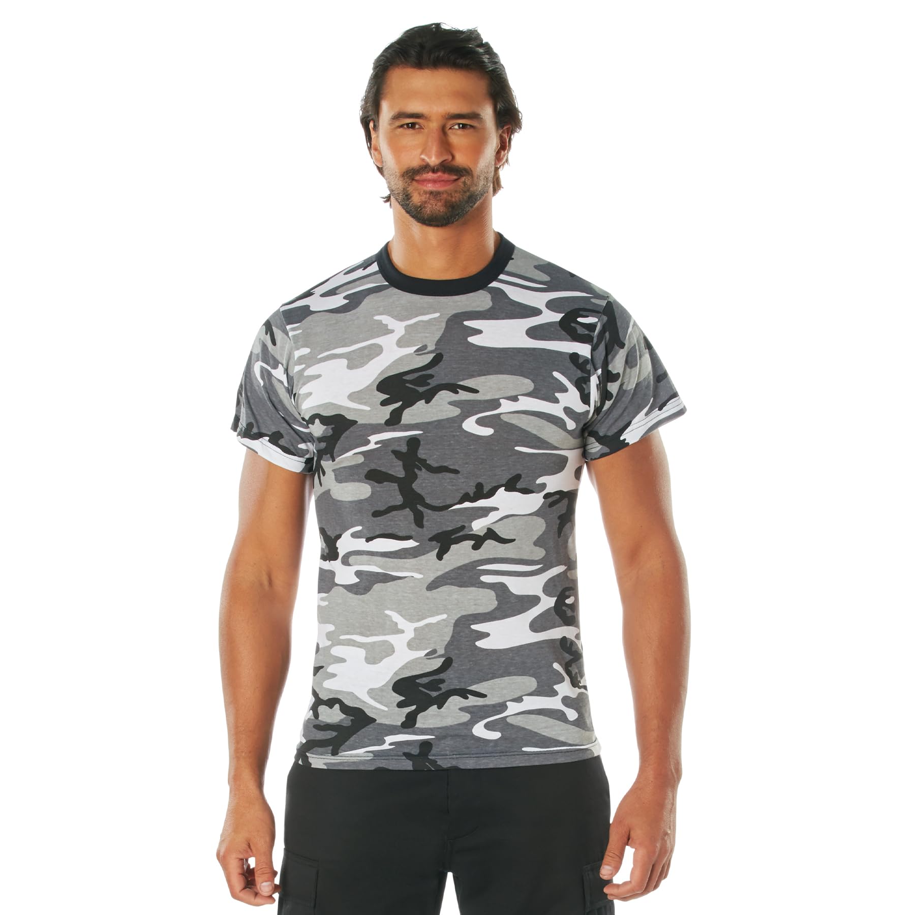 Rothco Camo T-Shirt - Durable Military Style Cotton Tee for Men | Tactical Outdoor & Casual Wear
