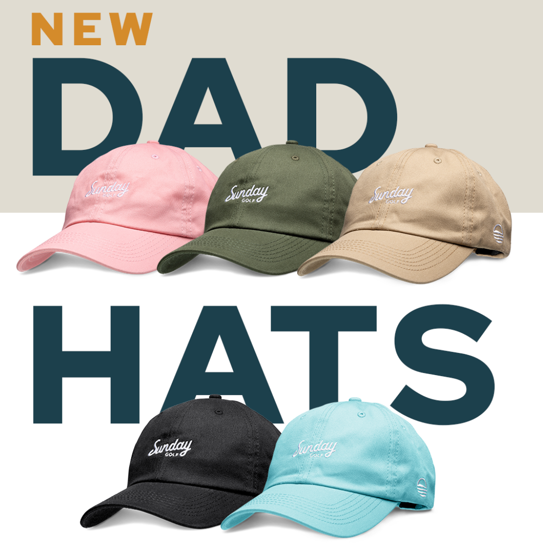 Sunday Golf Dad Hat - Matte Black Baseball Cap for Men & Women | Perfect for Golfing, Outdoor Sports & Casual Wear