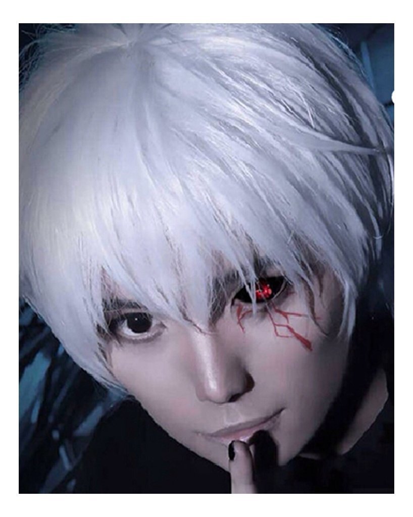 Anime Cosplay Wig - Silver White Synthetic Hair for Coser Costume & Party | Perfect for Anime, Comics, and Halloween Costumes