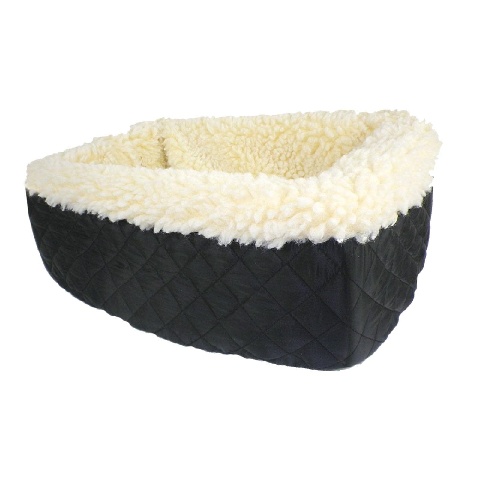 LYLA Dog Car Carrier - Soft Non-Slip Puppy Booster Seat & Travel Crate for Small Dogs - Car Armrest & House Use - Perfect for Road Trips & Home Comfort (Black)
