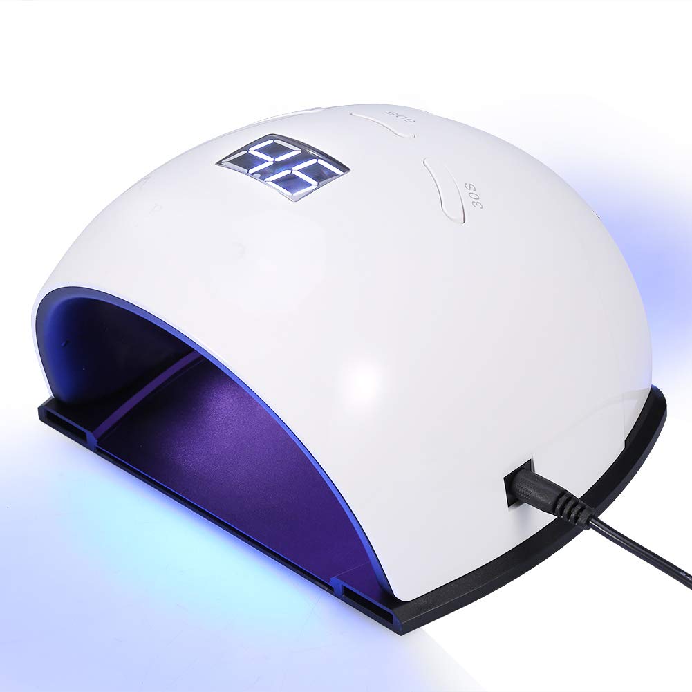 48W LED Nail Lamp for Two Hands - Professional Gel Nail Light with 30 LED Beads, Fast Curing Nail Dryer for Gel Polish - Smart Sensor Technology - Perfect for Salon & Home Manicure & Pedicure