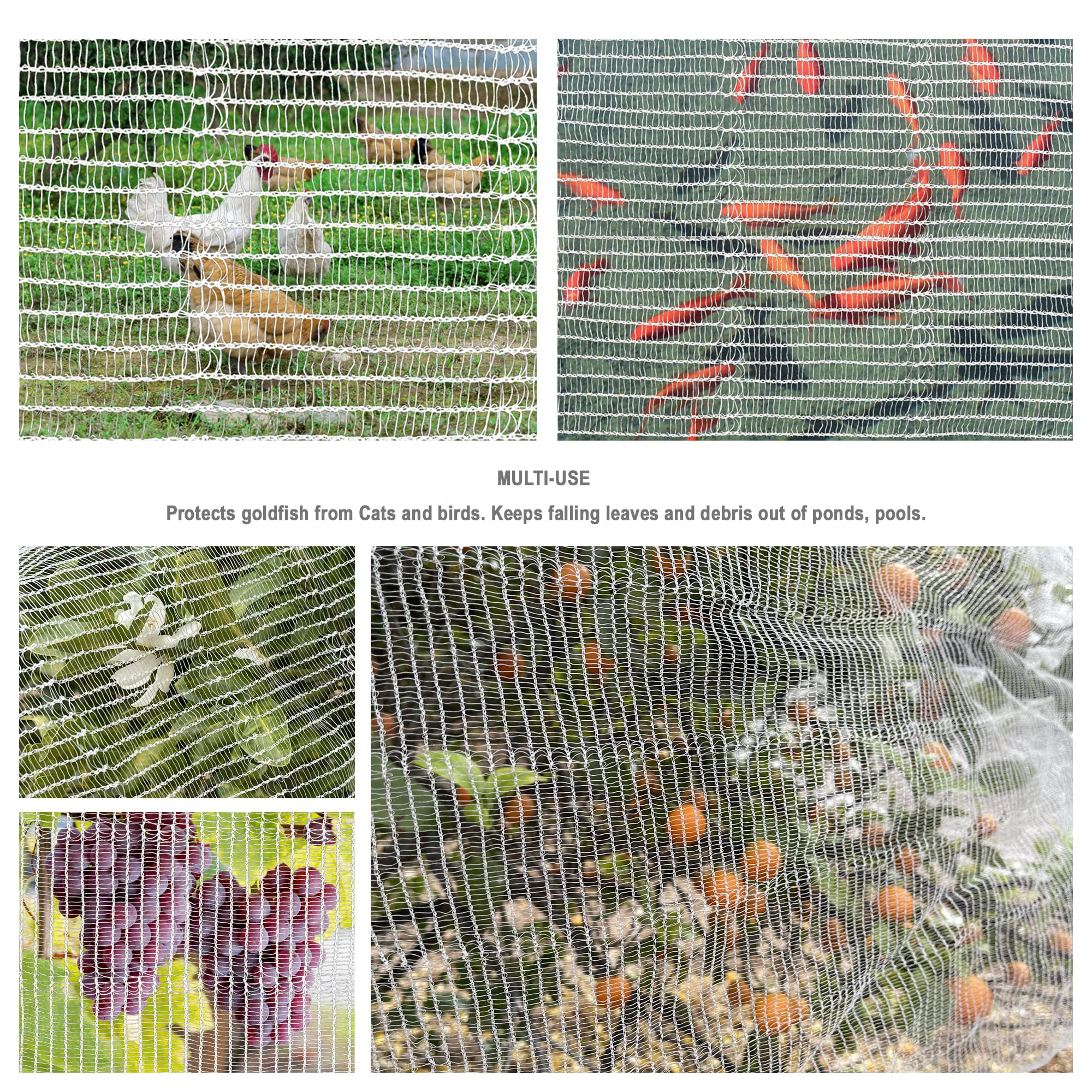 ALION HOME Durable Garden Plant Netting - 14x20 FT Bug & Bird Protection for Fruits, Flowers, Vegetables | UV-Resistant Insect Barrier for Pond, Pool & Backyard Gardening | Floating Protective Cover for Outdoor Plants