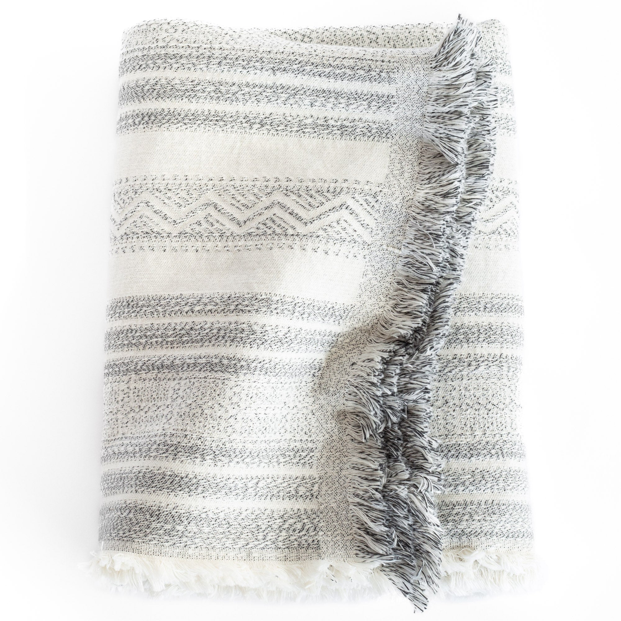 Willow Throw Blanket - Soft & Cozy Salt & Pepper Pattern - Perfect for Sofa, Bed & Outdoor Use