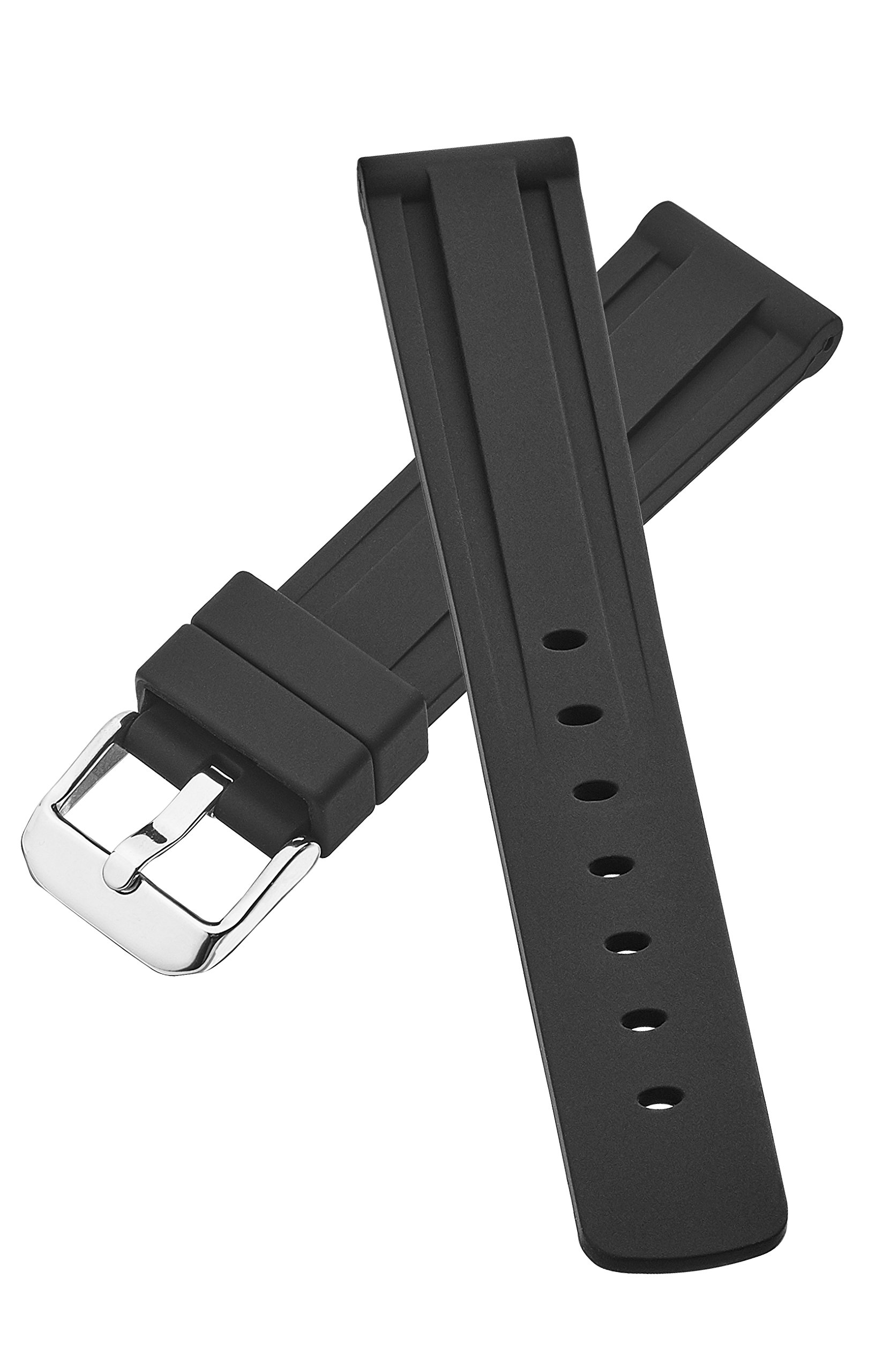 Premium Heavy Duty Sporty Silicone Watch Band - Durable Rubber Replacement Strap for Men & Women - Quick Release Waterproof Watch Strap - Fits Regular & Smart Watches - Ideal for Sports, Swimming & Everyday Wear