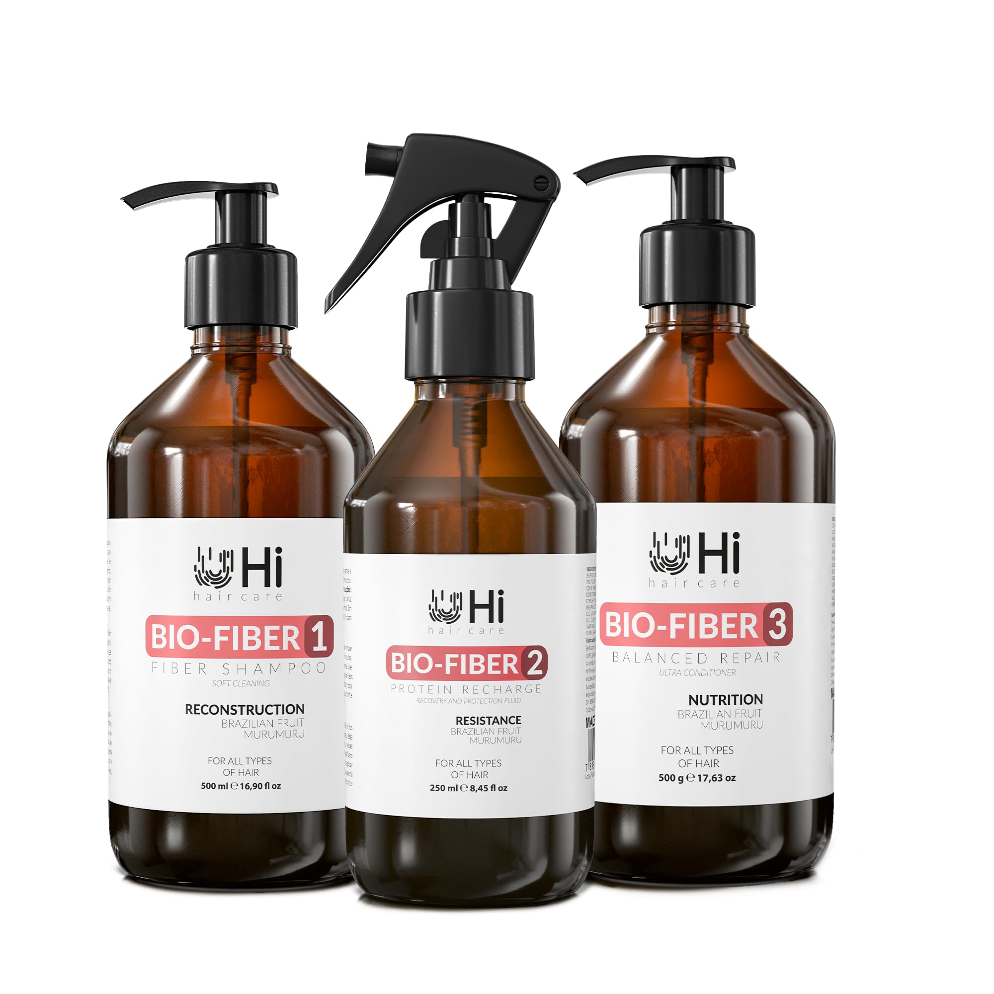 **3-Step Hair Reconstruction Set - Repair & Nourish Damaged Hair with Protein Treatment | Brazilian Keratin, Anti-Frizz, Vegan Formula (10 Uses) | Perfect for Dry, Brittle Hair & Salon-Quality Results at Home**