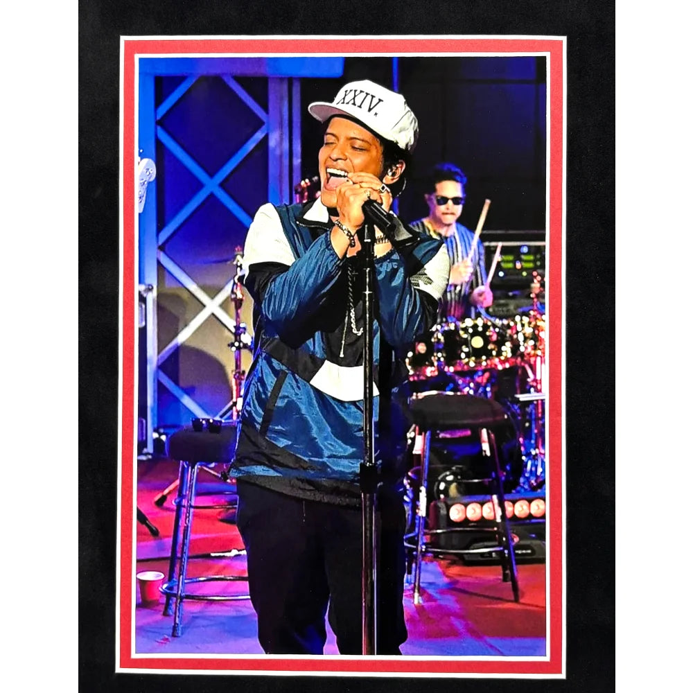 Bruno Mars Autographed 24K Magic Vinyl Record Album with JSA COA - Framed Collectible Music Memorabilia for Home Decor & Music Lovers Gift