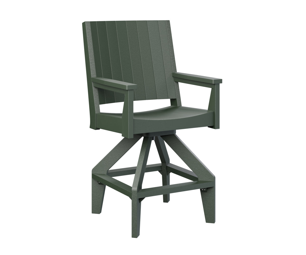 Berlin Gardens Mayhew Chat Swivel Bar Chair - Adjustable Height Counter Stool for Kitchen Island, Breakfast Nook & Home Bar - Comfortable Modern Swivel Seat with Back Support