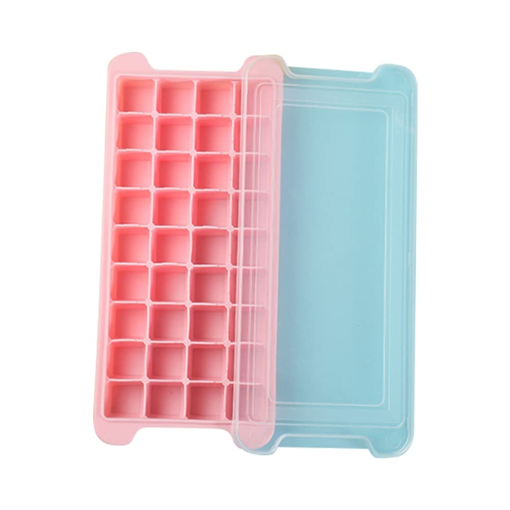 Likense Silicone Ice Cube Trays with Lid - 36 Grid Reusable Ice Mold for Whiskey, Cocktails, Iced Coffee & Beverages | Perfect for Home Bars, Parties & Summer Drinks