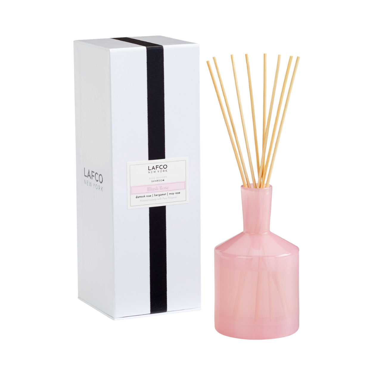 Blush Rose Reed Diffuser - Elegant Home Fragrance Oil Diffuser with Natural Rattan Reeds | Perfect for Living Room, Bedroom & Bathroom Aromatherapy
