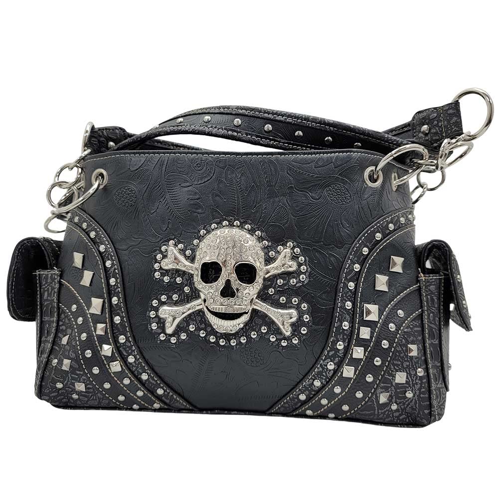 Skull Print Women's Handbags & Wallets - Gothic Fashion Accessories for Everyday Use, Parties, and Halloween