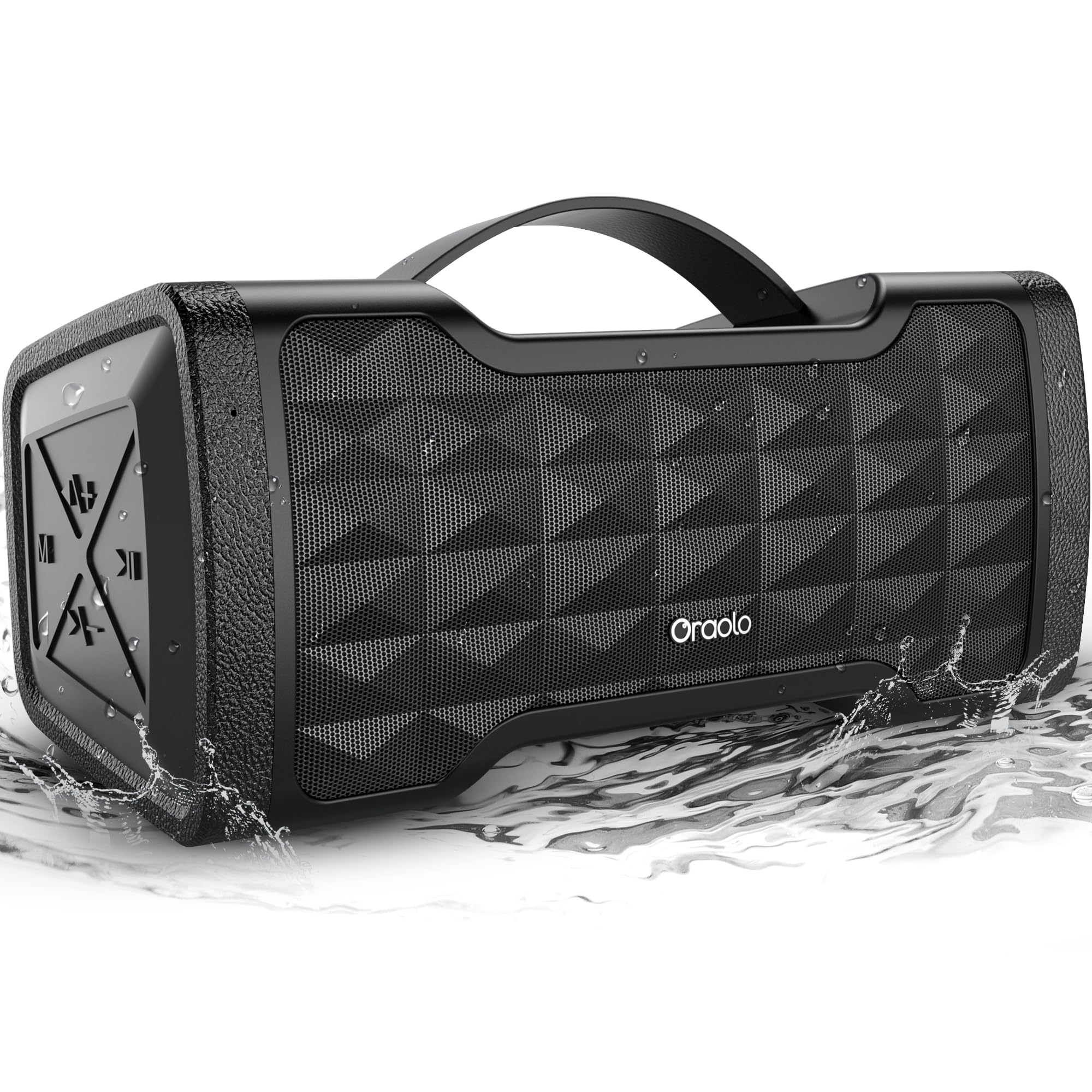Oraolo 40W Portable Bluetooth Speaker with Stereo Sound, IPX6 Waterproof, USB/AUX Input, Built-in Mic - Perfect for Home Parties, Outdoor Adventures & Travel