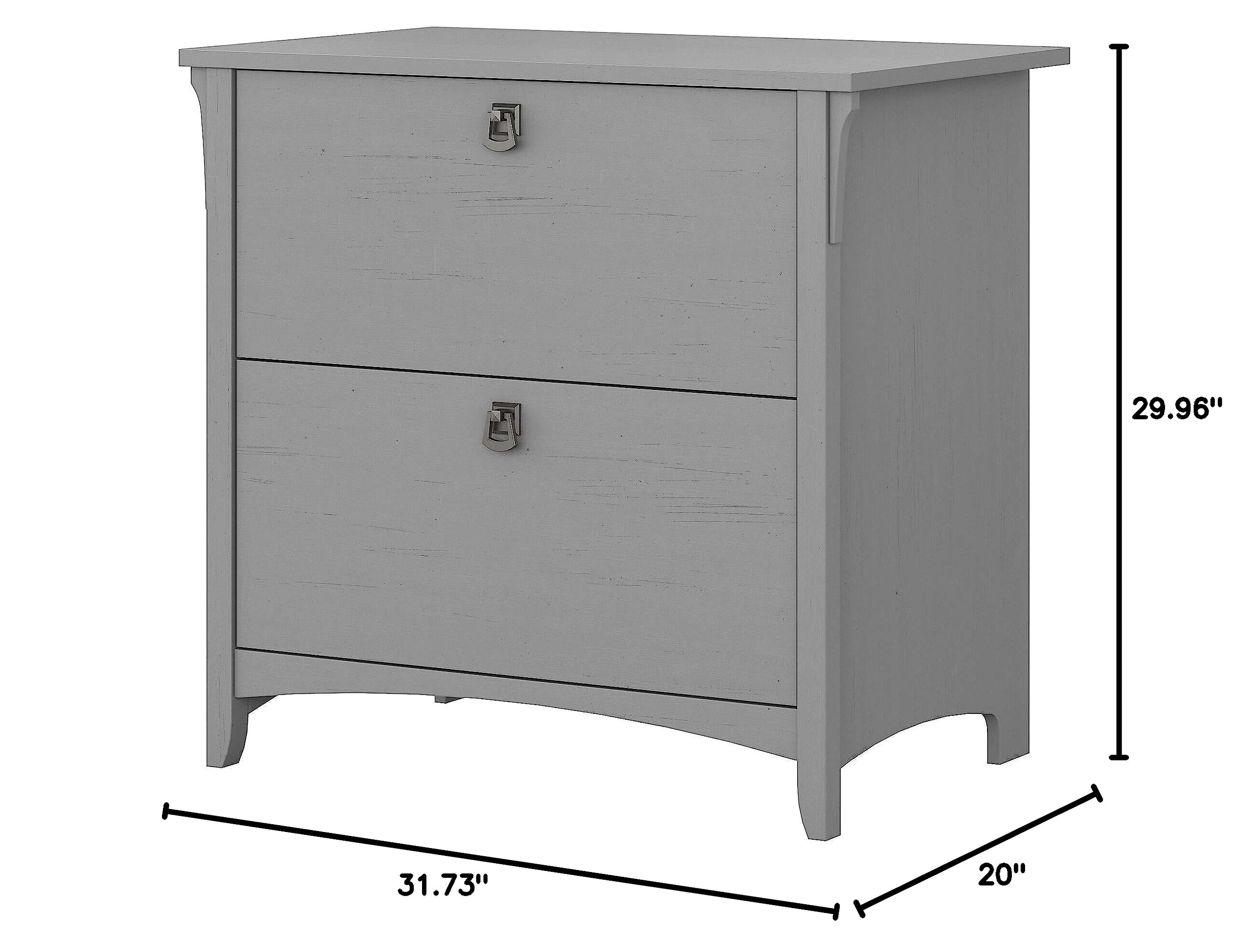 Grey Lateral File Cabinet - 2-Drawer MDF Office Storage Organizer for Home & Office Use - Perfect for Documents, Folders, and Office Supplies