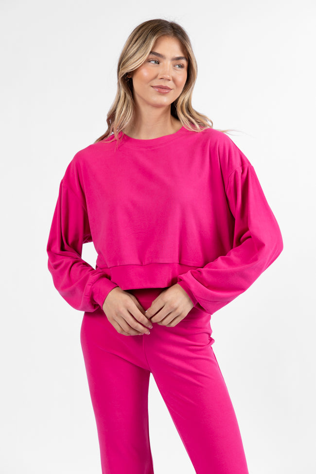 Pink Super Soft Pullover Sweatshirt for Women | Cozy & Comfortable Loungewear | Perfect for Casual Wear, Yoga & Relaxing at Home