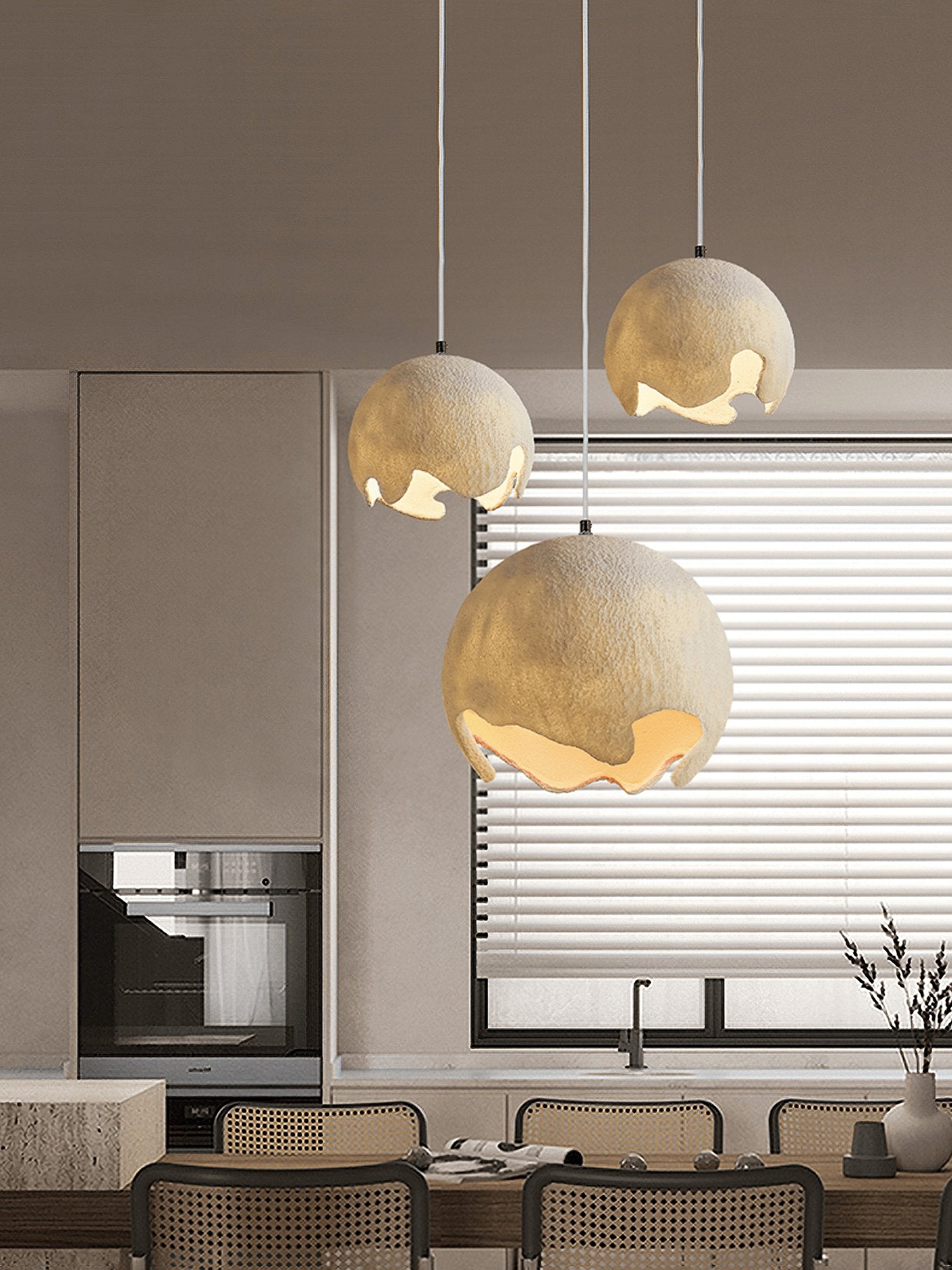 Modern Geometric Resin Pendant Light - Handcrafted Hexagon Ceiling Lamp for Dining Room, Kitchen Island & Bedroom Decor - Dimmable LED Lighting Fixture for Home & Office