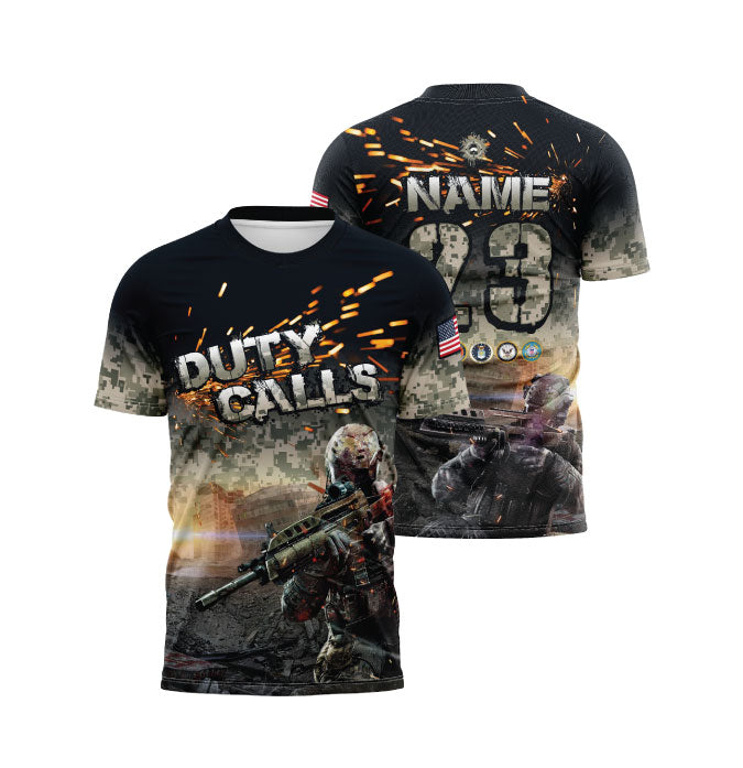 Duty Calls Full Dye Jersey - High Performance Sports Jersey for Football, Basketball & Soccer - Perfect for Games, Training & Team Events