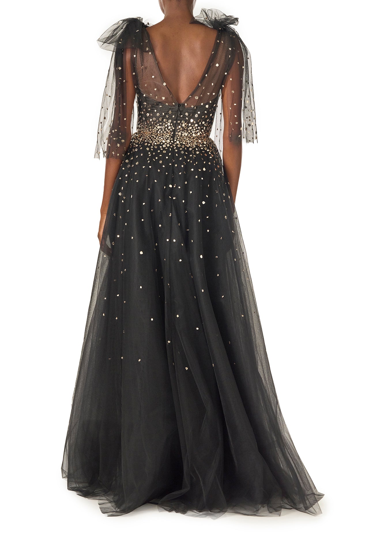 Elegant Women's Gown with Adjustable Bow Shoulder Ties - Perfect for Weddings, Parties & Special Occasions