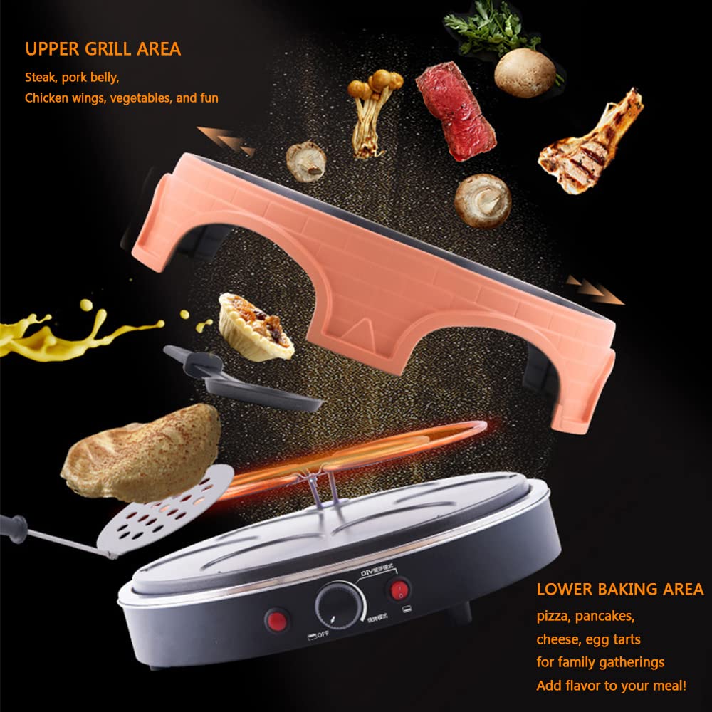 Multifunctional Electric Oven & Smokeless Indoor Grill - Household Korean BBQ, Pizza Maker for Home Kitchen | Perfect for Family Gatherings, Parties & Quick Meals