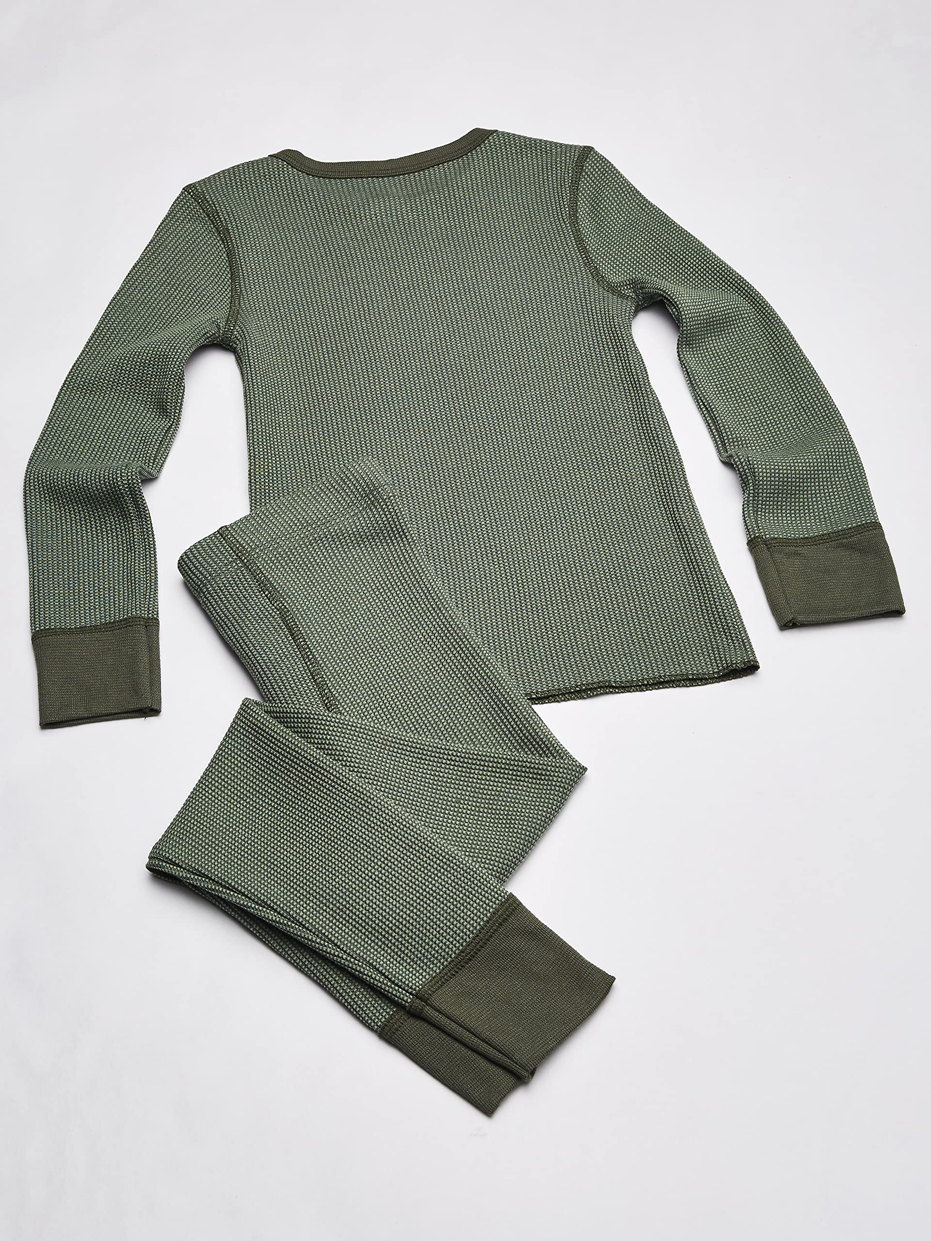 Fruit of the Loom Boys' Thermal Underwear Set - 100% Cotton Waffle Knit Long Sleeve Shirt & Pants for Winter Warmth - Perfect for Cold Weather, Outdoor Activities & Layering