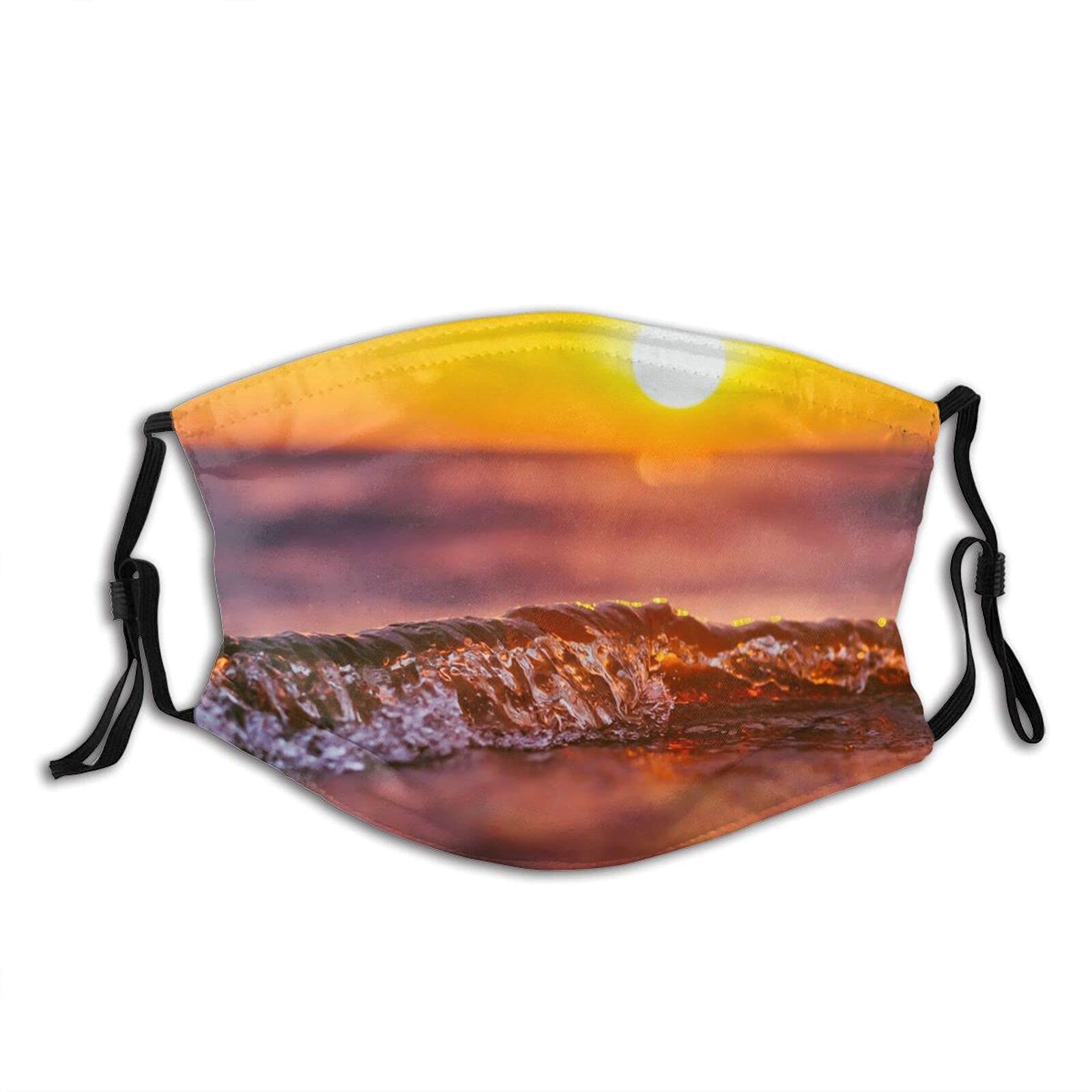 Rising Sun Sunrise Beach Face Mask - Washable & Reusable Adjustable Breathable Balaclava Bandana Scarf for Men & Women - Perfect for Beach Outings, Hiking, Cycling and Outdoor Activities