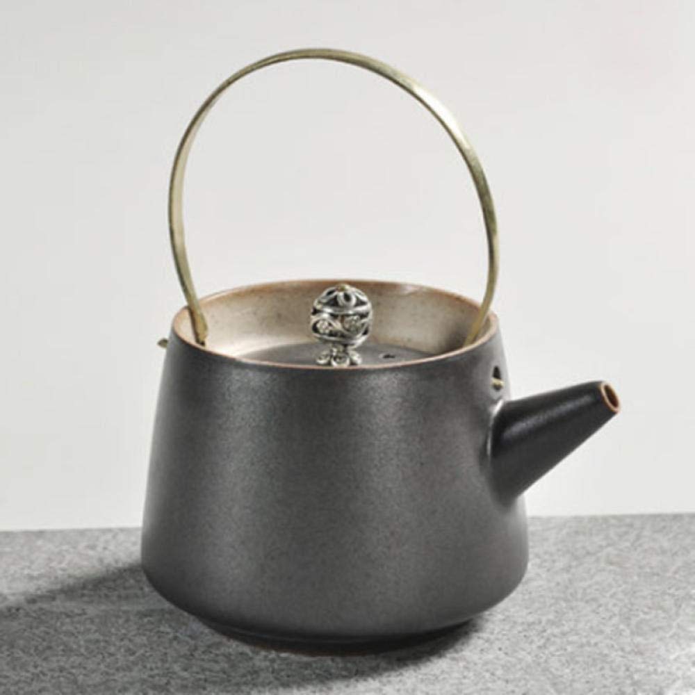 JHSHENGSHI 210ML Ceramic Teapot - Retro Kung Fu Tea Set for Pu-erh & Flower Tea | Japanese Style Pottery Teapot with Infuser | Perfect for Home, Office & Gift Giving